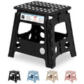 VECELO Folding Step Stool 13 Inch, Non-Slip Surface Portabl Foldable 1 Step Stool with Carry Handle, Heavy Duty to Support Kids/