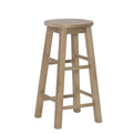 Linon Zeke Grey Wash 24 Counter Stool with Round Seat