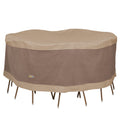Duck Covers Elegant Waterproof 72 Inch Round Patio Table & Chair Set Cover, Outdoor Table and Chair Cover