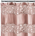 Zahari Home Sinatra Bathroom Shower Curtain Glamorous Bling Fabric Shower Curtain, 72x70, Blush