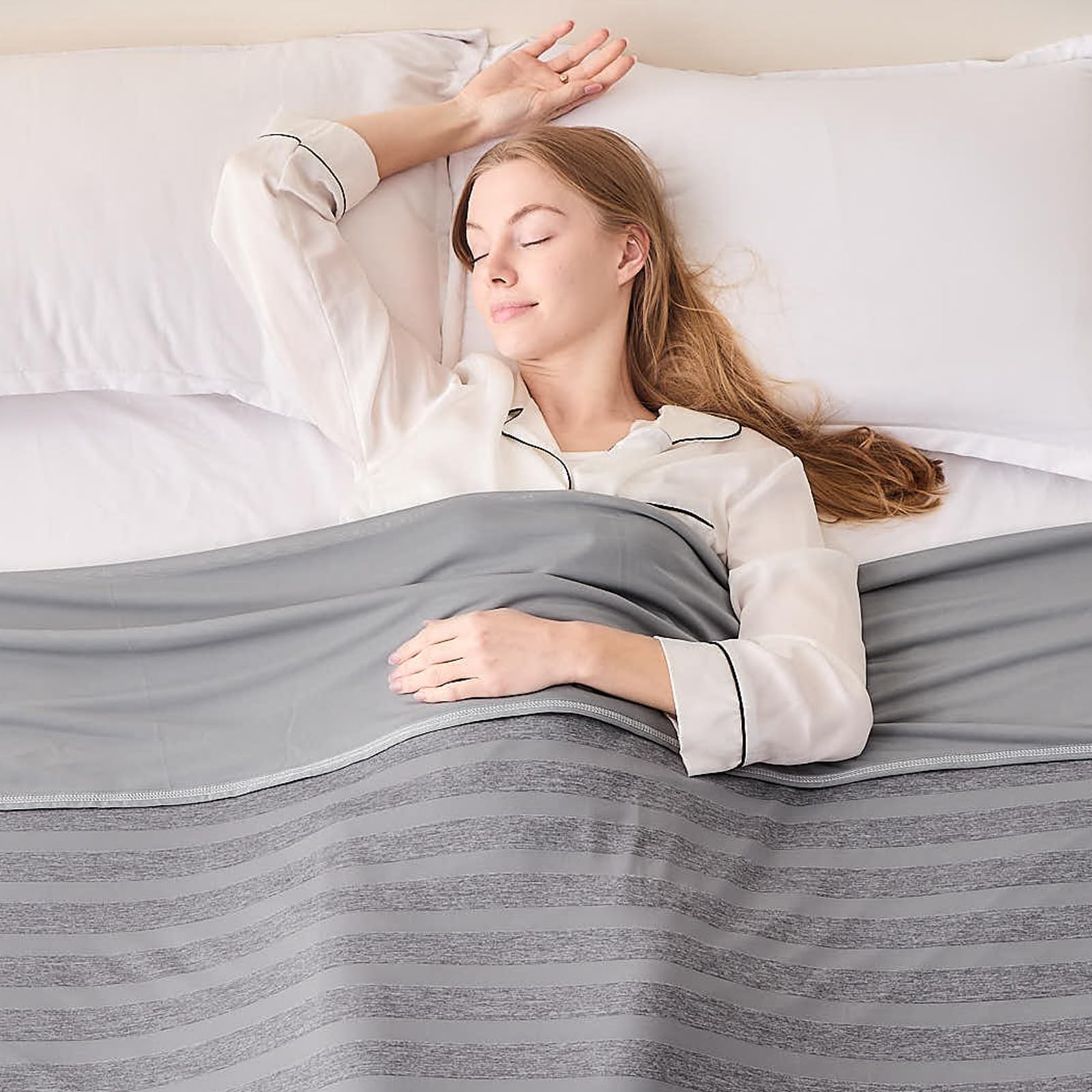 EMME Cooling Throw Blanket, Thin Lightweight Summer Blanket for Couch Sofa, Cold Bed Throws for Hot Sleepers, Double Sided, Keep