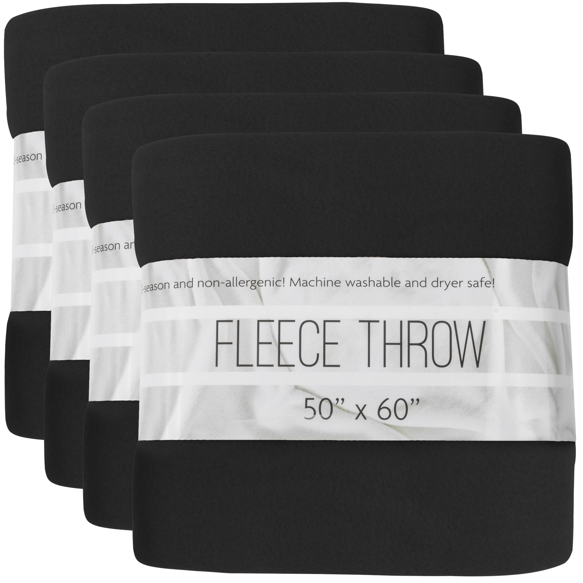 (24 Pack) Bulk Fleece Throw Blankets for Wedding Favors, Homeless Women, Men, Homes, Bed, Sofa, Couch, Office, Pet Blankets, Tra