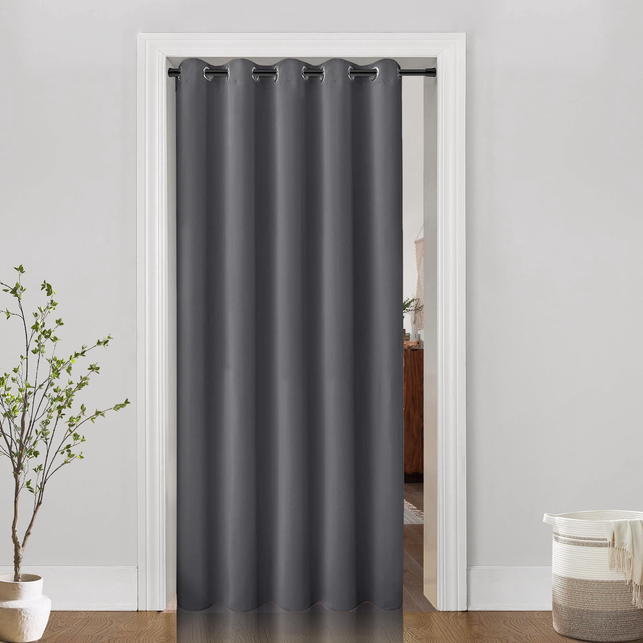PANELSBURG 80 Inch Length Patio Curtains for Sliding Door,Thermal Blackout 60 Inch Wide Curtains for Large Window,80 Inches Long