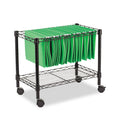 Alera ALEFW601424BL 24 in. x 14 in. x 21 in. 1 Shelf 1 Bin Metal One-Tier File Cart for Side-to-Side Filing - Black