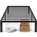 Twin Size Bed Frame, 14 Inch Metal Platform Bed Frames with Heavy Duty Steel Slat Support, No Box Spring Needed, Easy Assembly, 