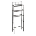 Honey-Can-Do 3 tier Over-The-Toilet Space Saver Shelving Unit, Black BTH-09022 Black