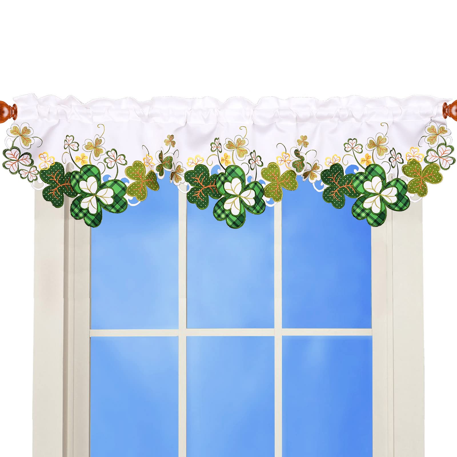 Simhomsen Embroidered Curtain Valance W 58    L 14 Inches, Spring and Summer Kitchen Window Decorations (Hummingbird)