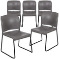 Flash Furniture Hercules Series Contoured Stacking Chairs for Waiting Rooms and Offices, Ergonomic Lobby Chairs with Curved Back