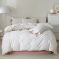 HighBuy Girl Duvet Cover Twin Botanical Flower Coquette Bedding Set Vintage Style Garden Floral Duvet Cover Twin with 2 Bowknot 