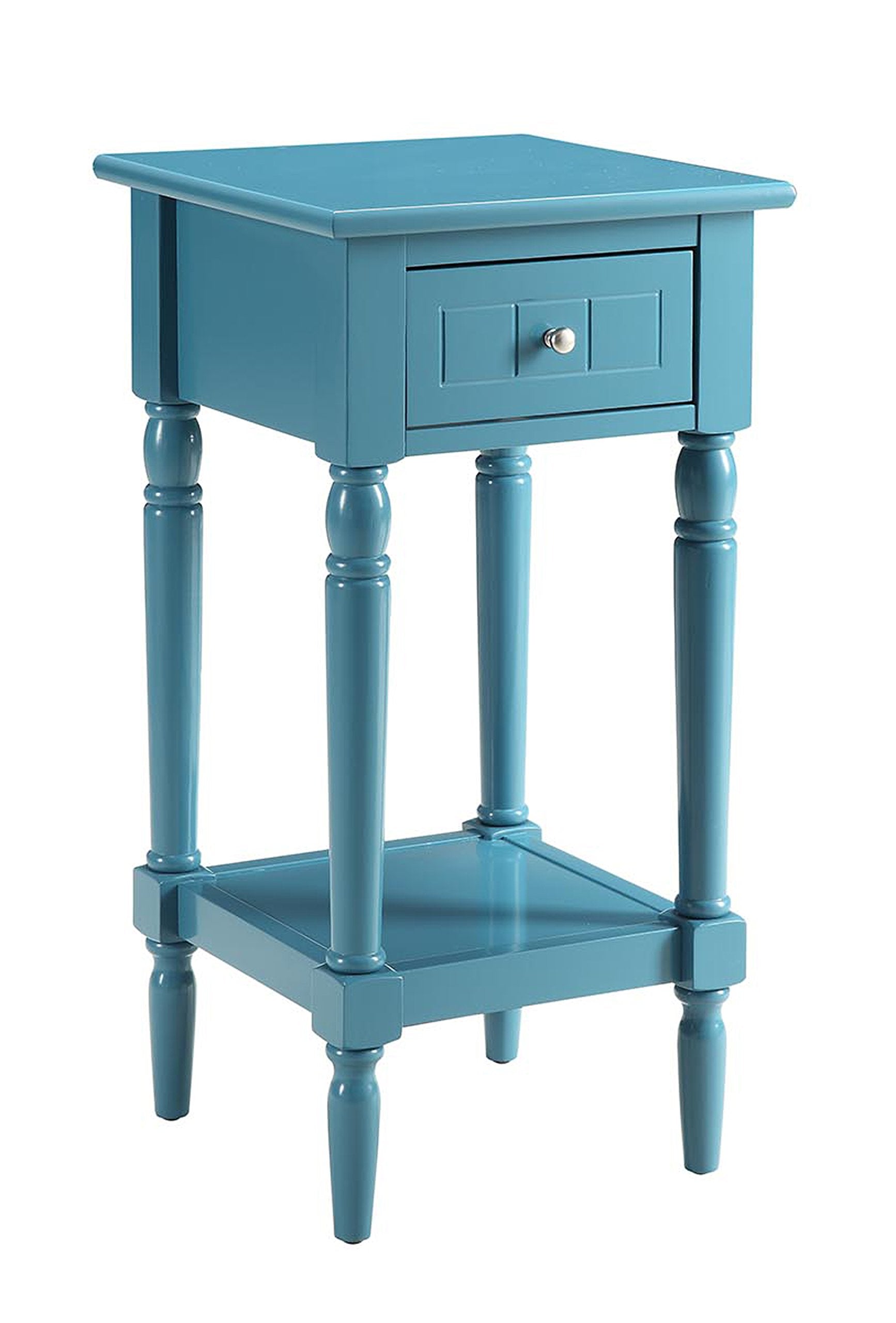 Convenience Concepts French Country Khloe 1 Drawer Accent End Table 14 - Traditional Farmhouse Side Table with Storage Drawer an