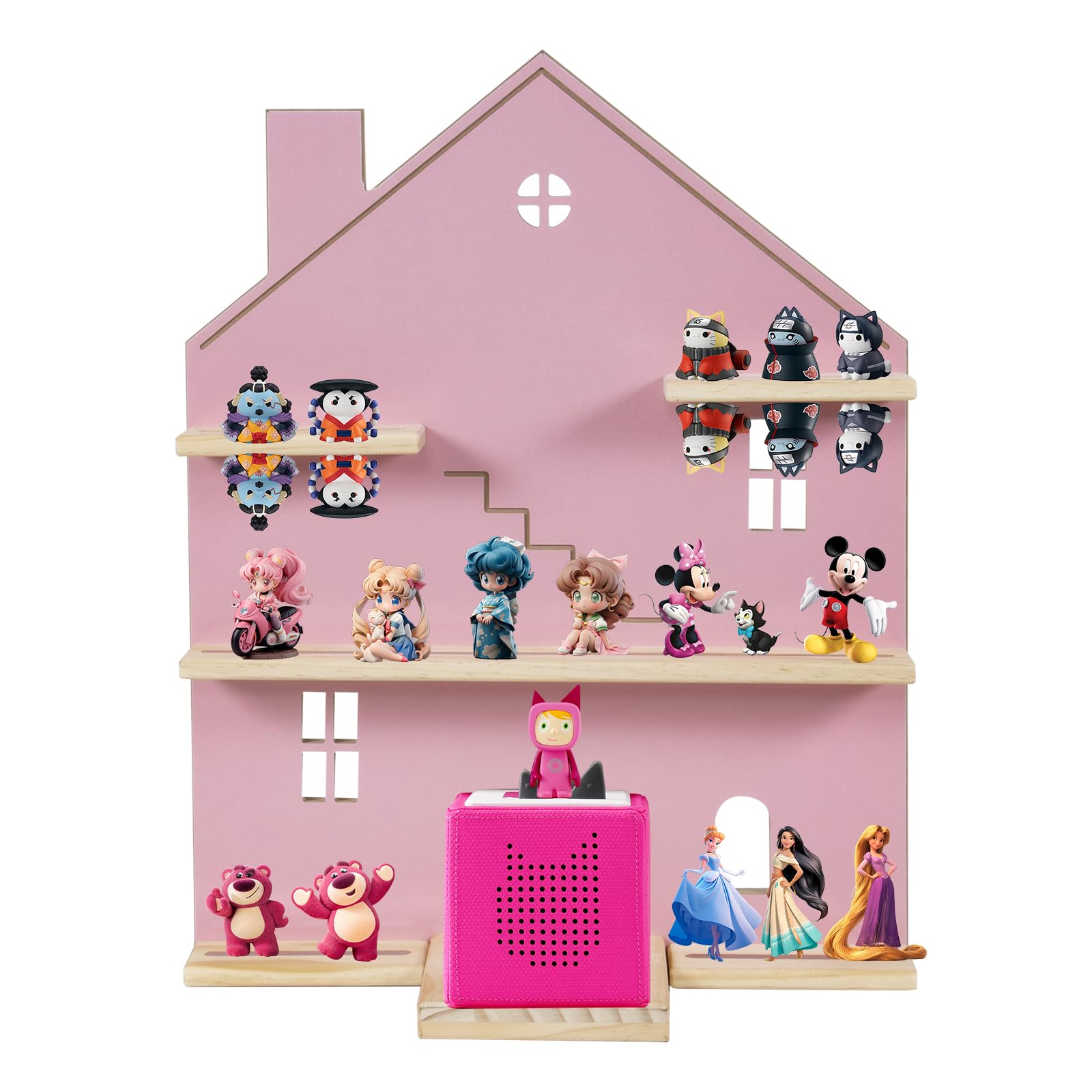 YUXSM Large Tonie Shelf House for Toniebox,Toniebox Storage for Compatible with Tonie Accessories, Tonie Characters and Tonie Fi