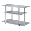 Convenience Concepts Designs2Go No Tools 3-Tier Stand Entertainment Center 37 Inches, Modern TV Console with Shelves for Living 