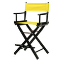 Casual Home Directors Chair ,Black Frame/Yellow Canvas,24 - Counter Height