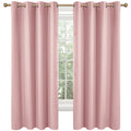 Deconovo Blackout Curtains for Bedroom, Thermal Insulated Room Darkening Window Drapes, Energy Efficient Grommet Curtains,Coral 