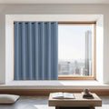 NICETOWN Stone Blue Blackout Curtains 72 inches Long, Grommet Privacy Window Treatment Thermal Insulated Room Darkening Sliding 
