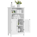 Yaheetech Bathroom Floor Cabinet, Free Standing Cabinet with Double Door and Adjustable Shelf, Side Tall Storage Organizer for L