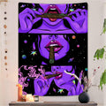 Yeoiat Cute Tapestry Anime Tapestry Abstract Tapestries Aesthetic Tapestry Wall Hanging for Bedroom Dorm Living Room (Purple, 70