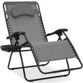 Best Choice Products Oversized Zero Gravity Chair, Folding Outdoor Patio Lounge Recliner w/Cup Holder Accessory Tray, Pillow - I