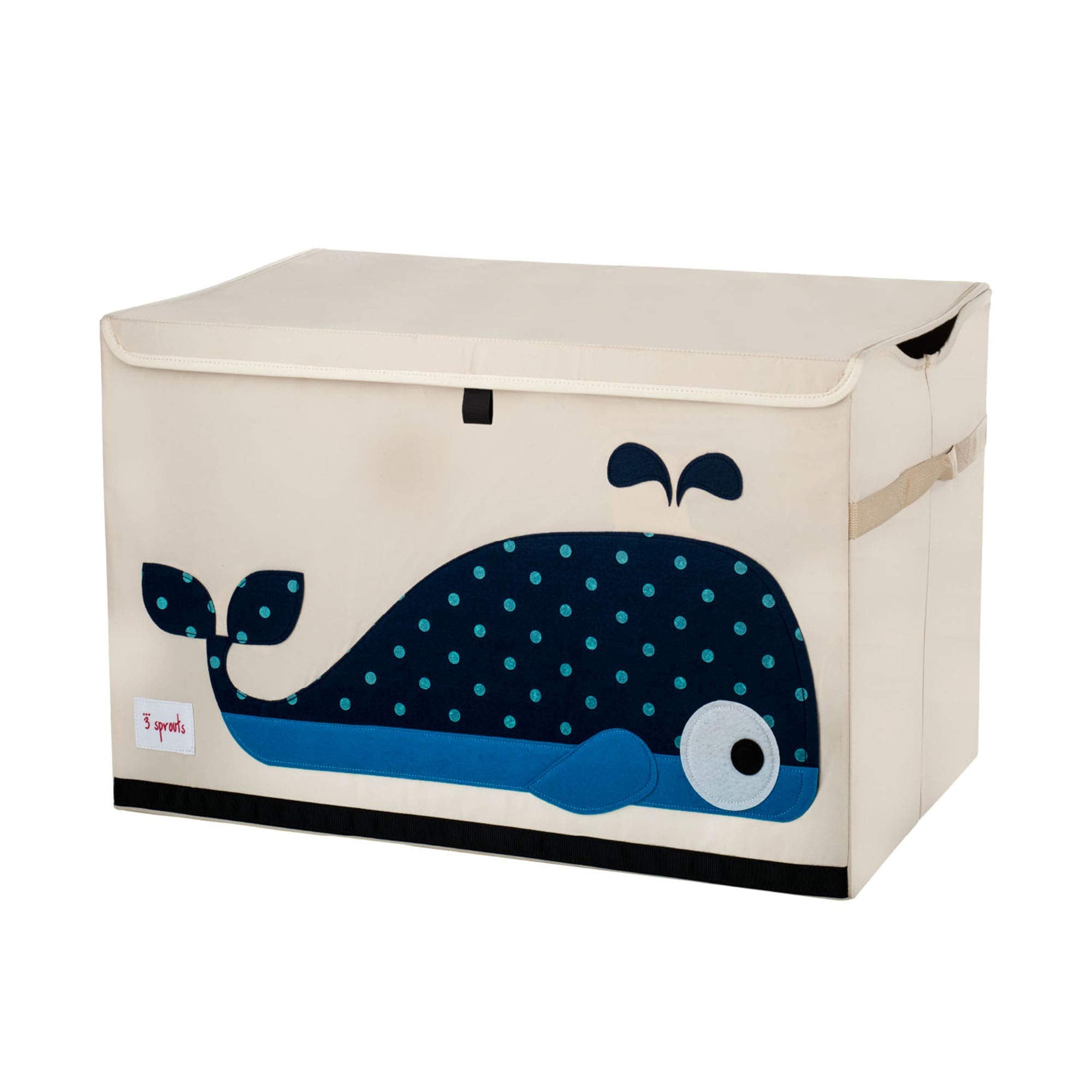 3 Sprouts Large Toy Chest for Kids with Lid and Handles - Collapsible Toy Storage Bin/Trunk/Box/Basket Organizer for Boys & Girl