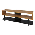 American Trails Creek Solid Wood Tv Stand, Natural Cherry Wooden Frame/Black Beech Leg (597-521)