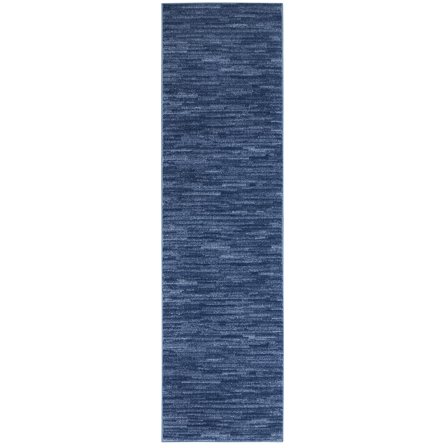 Nourison Essentials Indoor/Outdoor Navy Blue 2 x 6 Area Rug, Easy Cleaning, Non Shedding, Bed Room, Living Room, Dining Room, 