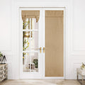 NICETOWN Tricia 100% Blackout Curtains for French Door, Linen Blended Privacy Door Curtains and Drapes Roll Up Door Blinds for S
