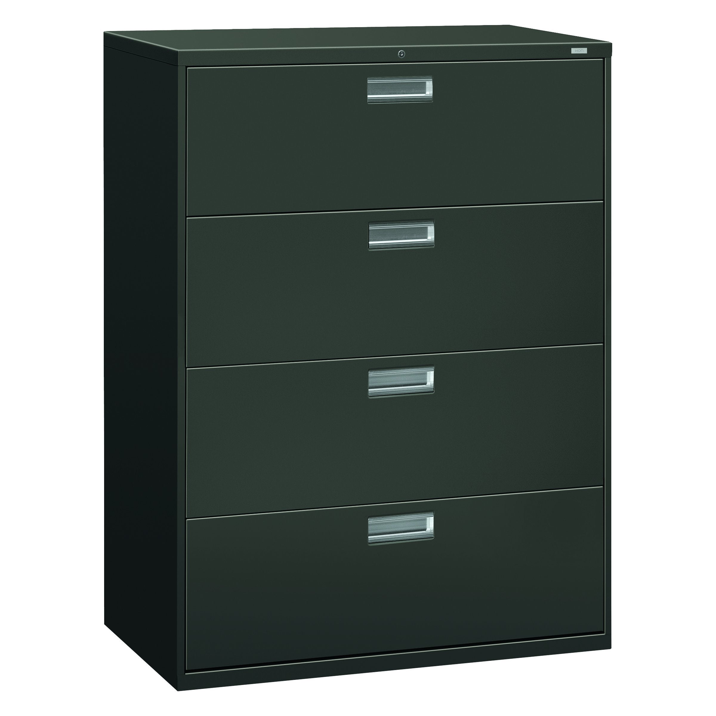 HON Brigade 600 Series Lateral File, 4 Legal/Letter-Size File Drawers, Charcoal, 42 X 18 X 52.5