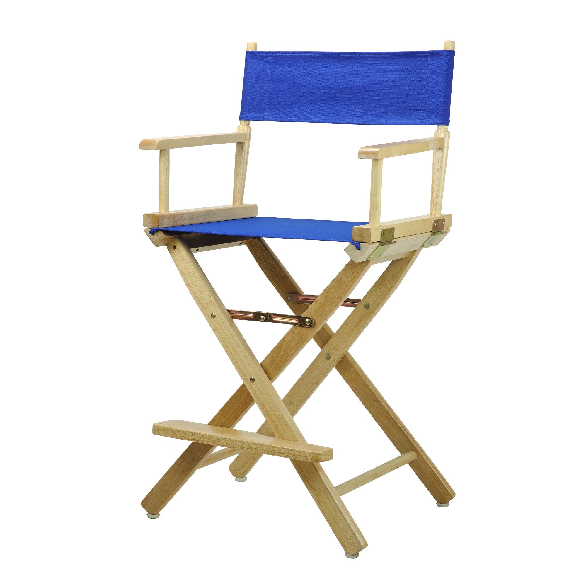 Casual Home 24 Directors Chair Natural Frame with Royal Blue Canvas, Counter Height