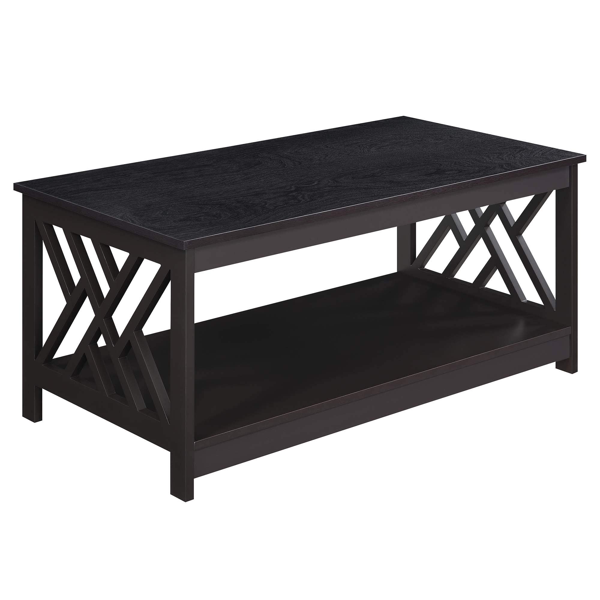 Convenience Concepts Titan Coffee Table with Shelf, Espresso