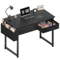 DLisiting Small Desk with Fabric Drawers for Bedroom, 32 Inch Small Gaming Desk with 2 Drawers for Small Space, Study Writing Ta