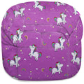 Posh Creations Structured Comfy Bean Bag Chair for Gaming, Reading, and Watching TV, Sonoma Lounge, Canvas - Unicorn and Rainbow