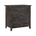 Bush Furniture Key West 2 Drawer Lateral File Cabinet in Dark Gray Hickory | Document Storage for Home Office | Accent Chest wit