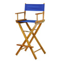 Casual Home 30 Directors Chair Honey Oak Frame-with Royal Blue Canvas, Bar Height