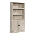 Sauder Miscellaneous Storage Bookcase with Doors, Adjustable Shelves, 5 Shelf Bookcase - Chalked Chestnut Finish