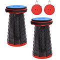 FXKS 2 Pack Portable Telescoping Stools Collapsible Stool with Cushion,Retractable Foldingstool Max Load Capacity 400lbs, Portab