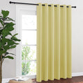 NICETOWN Blackout Sliding Door Curtains 84 Inch Length, Extra Wide Room Divider Grommet Energy Saving Thermal Insulated Curtain 
