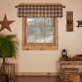 VHC 60 in. Scalloped Lined Valance in Brown and Tan