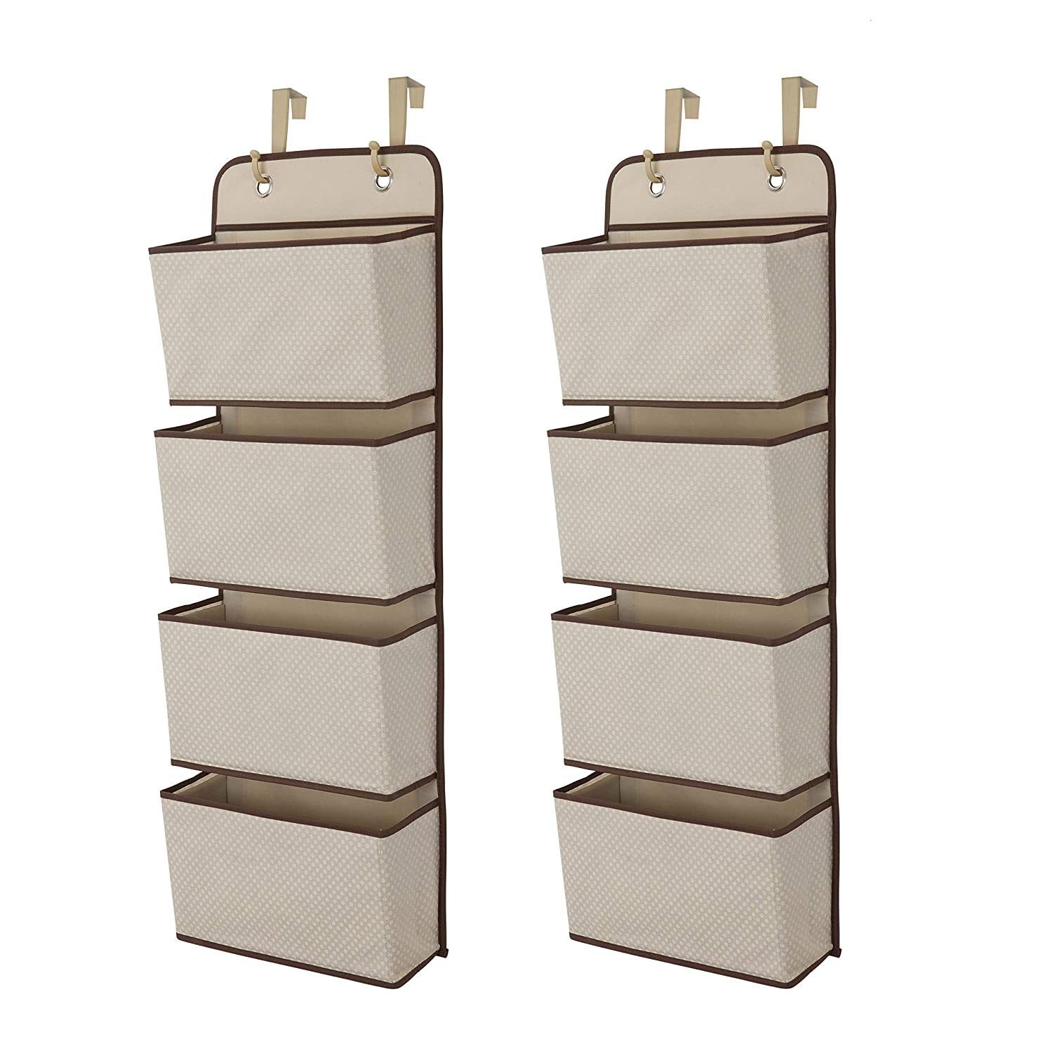 Delta Children 4 Pocket Over The Door Hanging Organizer - 2 Pack, Easy Storage/Organization Solution - Versatile and Accessible 