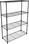 Simple Deluxe Heavy Duty 4-Tier Storage Shelving Unit, 35.83 W x 13.98 D x 55.91 H, 1000 Lbs Loading Capacity, Black