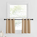 NICETOWN Farmhouse Blackout Kitchen Tiers Curtains 24 Inch Length for Cabinet Sink Window Grommet Small Short Window Covering fo