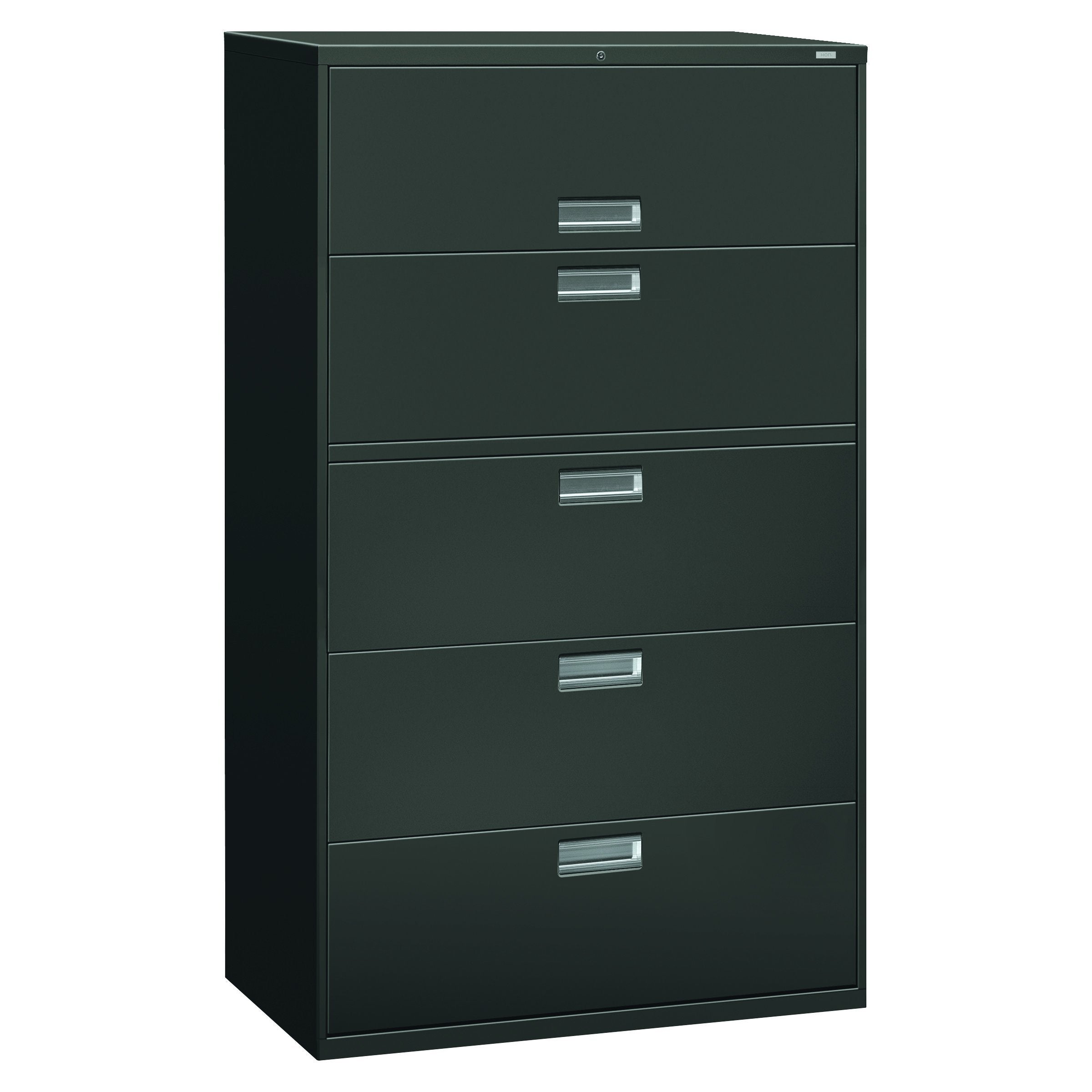 HON 600 Series 42-Inch by 19-1/4-Inch 5-Drawer Lateral File, Charcoal