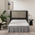 Light Grey Bed Skirt Full Size Ruffled Bed Skirt with Split Corners, Full Bed Skirt 12 Inch Drop, Full Size Bed Skirt Black for 