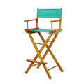 Casual Home 30 Directors Chair Honey Oak Frame-with Teal Canvas, Bar Height