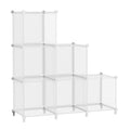 AWTATOS Cube Storage Organizer, 6 Cube Shelves Bookshelf, Closet Organizers and Storage, DIY Stackable Plastic Clothes Organizer