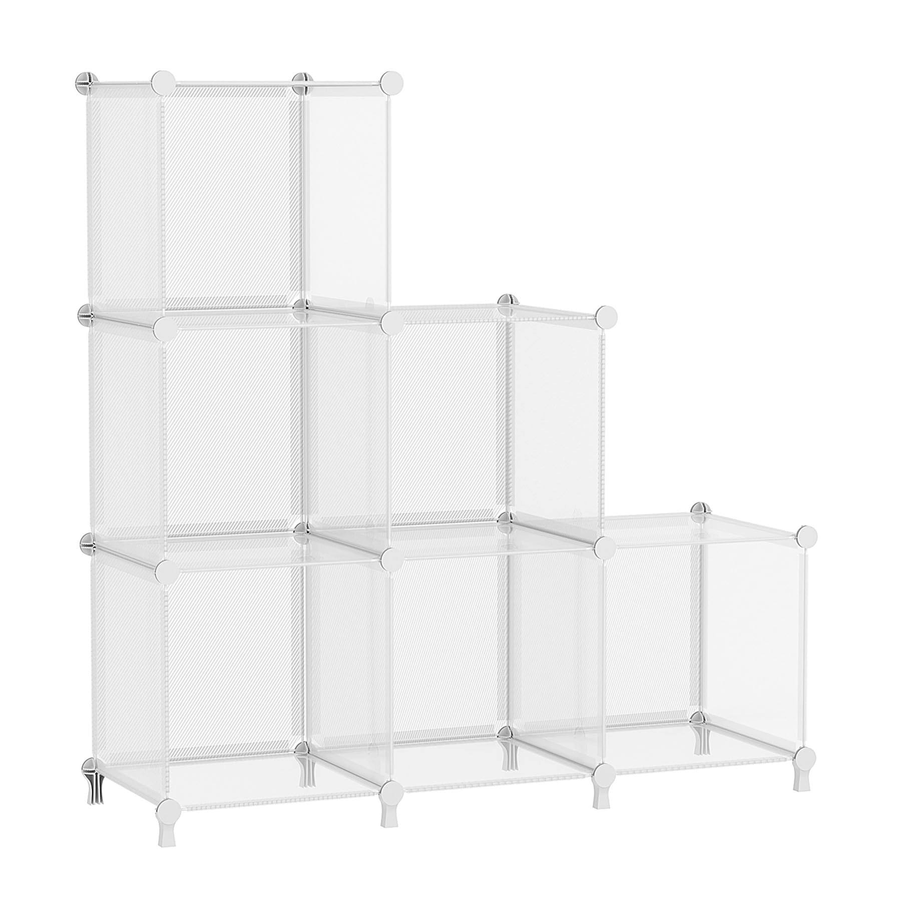 AWTATOS Cube Storage Organizer, 6 Cube Shelves Bookshelf, Closet Organizers and Storage, DIY Stackable Plastic Clothes Organizer