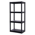 Plano 4-Shelf Plastic Storage Shelves, 48    x 23    x 14   , 200lb Capacity, Pantry, Office, Closet and Garage Shelves, Easy to