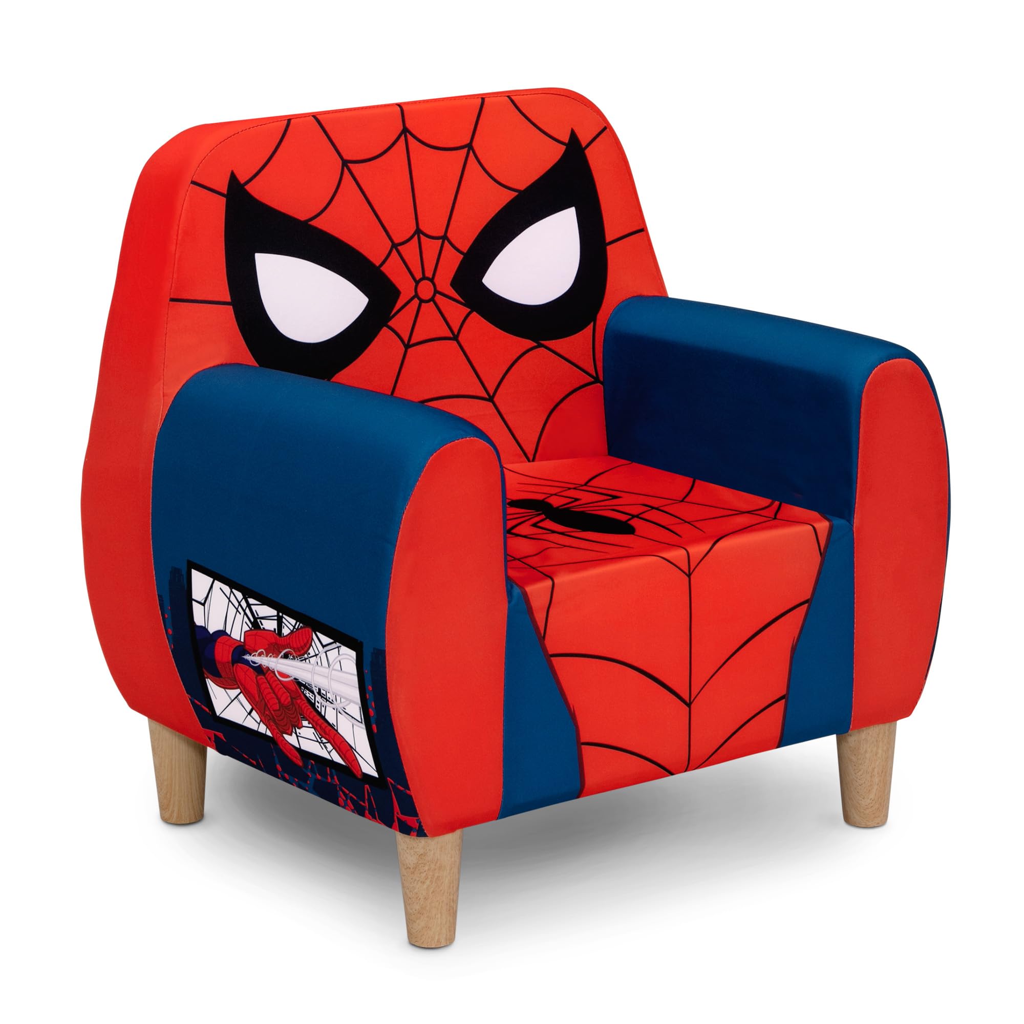 Delta Children - Marvel Spider-Man Foam Chair for Kids, Red