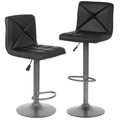 BestOffice Bar Stools Set of 2 Counter Height Swivel Stool PU Leather Modern Height Adjustable Swivel Barstools Hydraulic Chair 