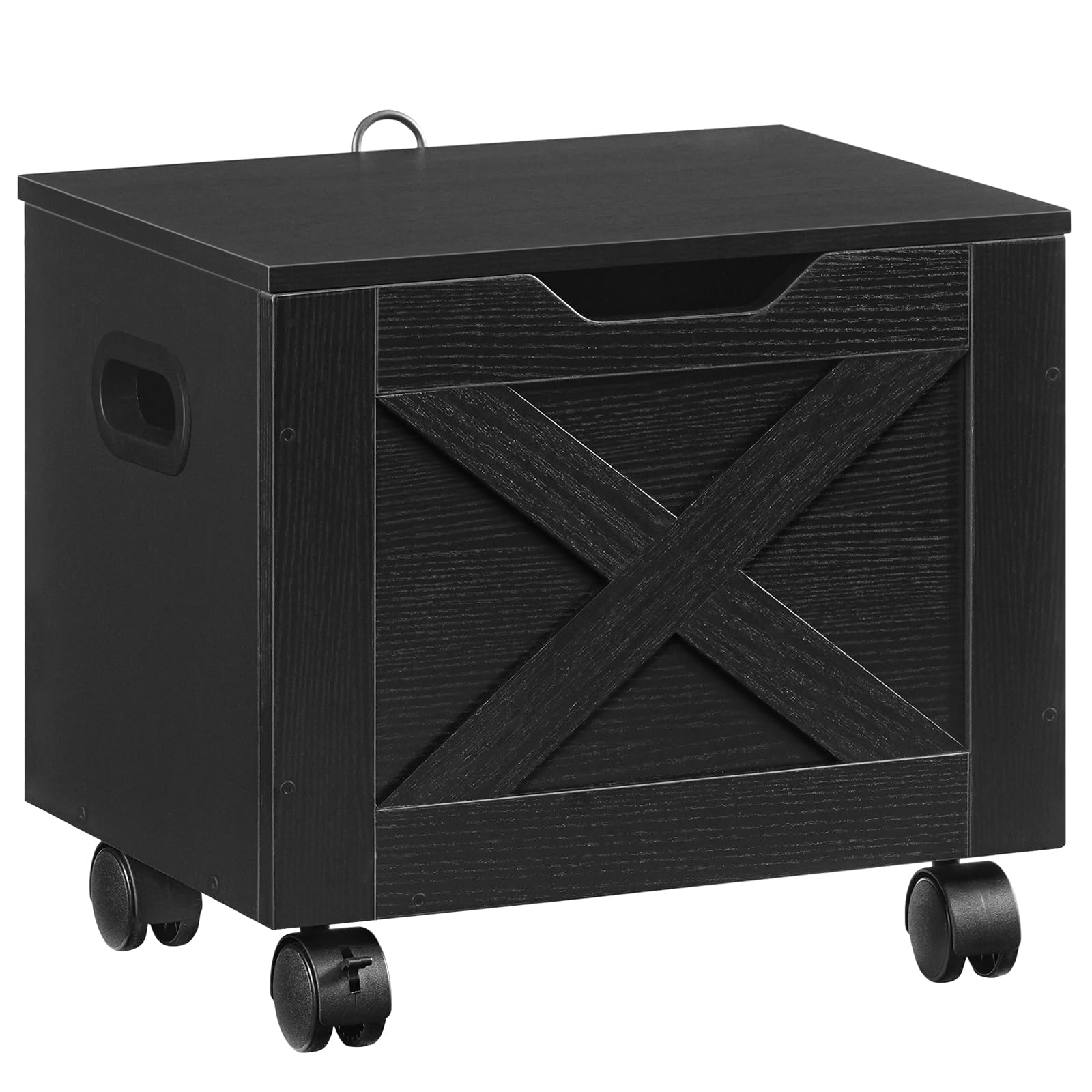 MAHANCRIS Rolling Filing Cabinet, Small File Cabinet Under Desk with Single Drawer, Hanging File Organizer for A4/Letter-Size Do