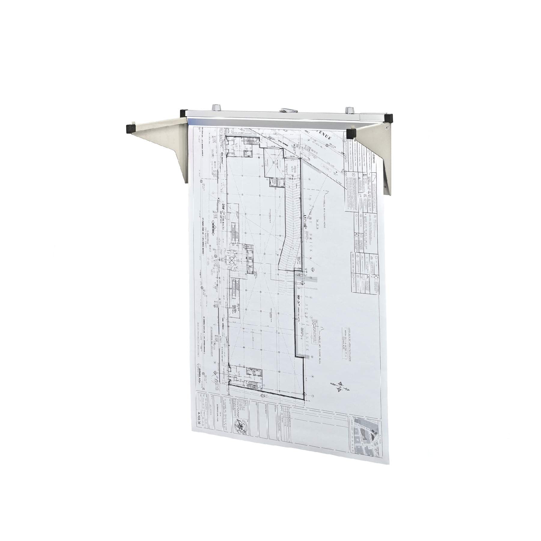 Adir Blueprint Wall Rack - Blueprint Plans Organizer and Construction Plan Holder - Poster Display and Map Rack for Office and H